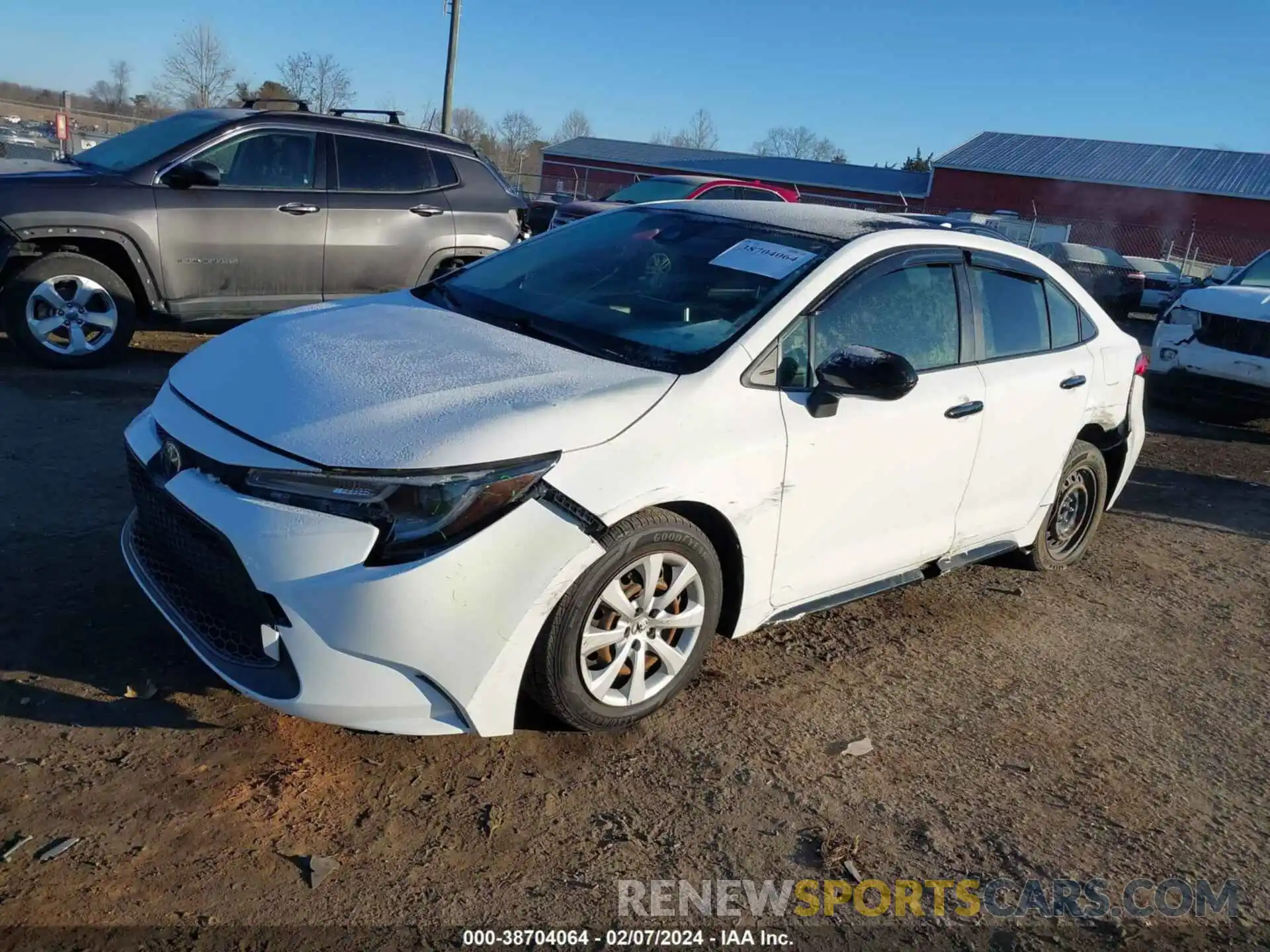 2 Photograph of a damaged car JTDEPRAE9LJ107885 TOYOTA COROLLA 2020