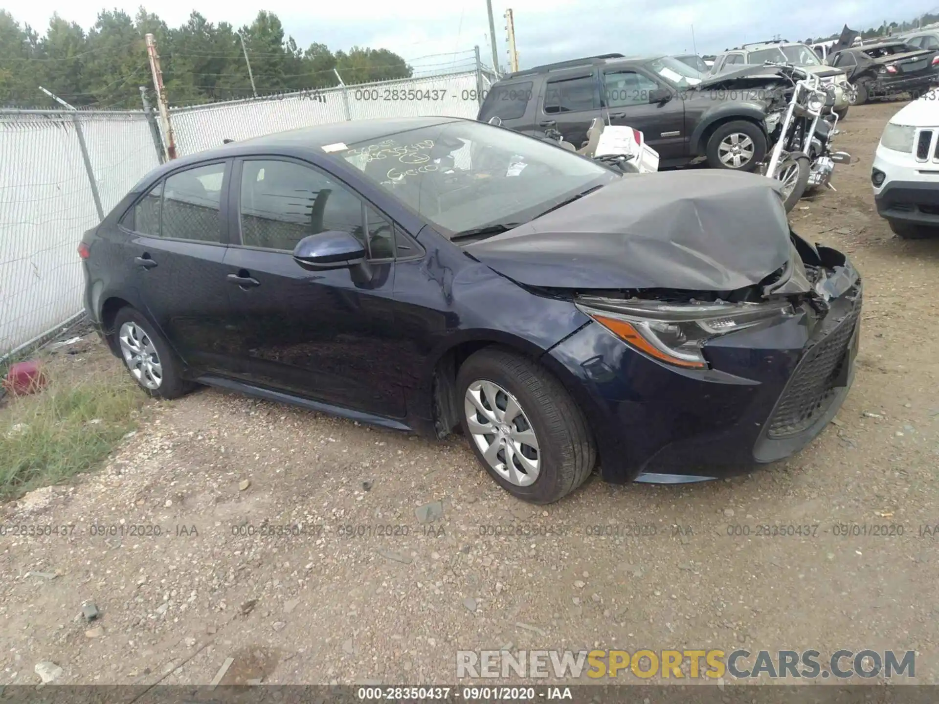 1 Photograph of a damaged car JTDEPRAE9LJ108468 TOYOTA COROLLA 2020