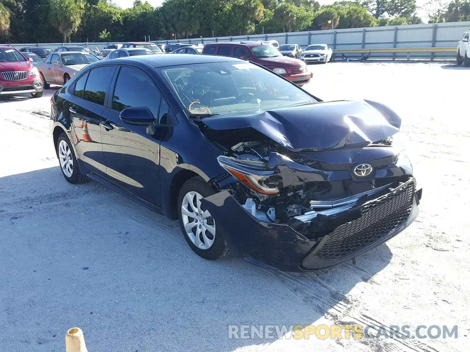 1 Photograph of a damaged car JTDEPRAE9LJ108776 TOYOTA COROLLA 2020