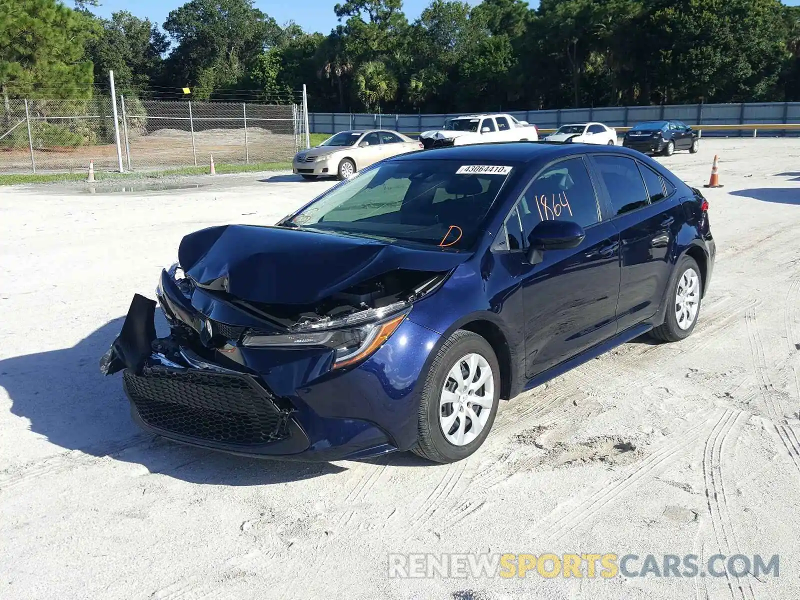 2 Photograph of a damaged car JTDEPRAE9LJ108776 TOYOTA COROLLA 2020