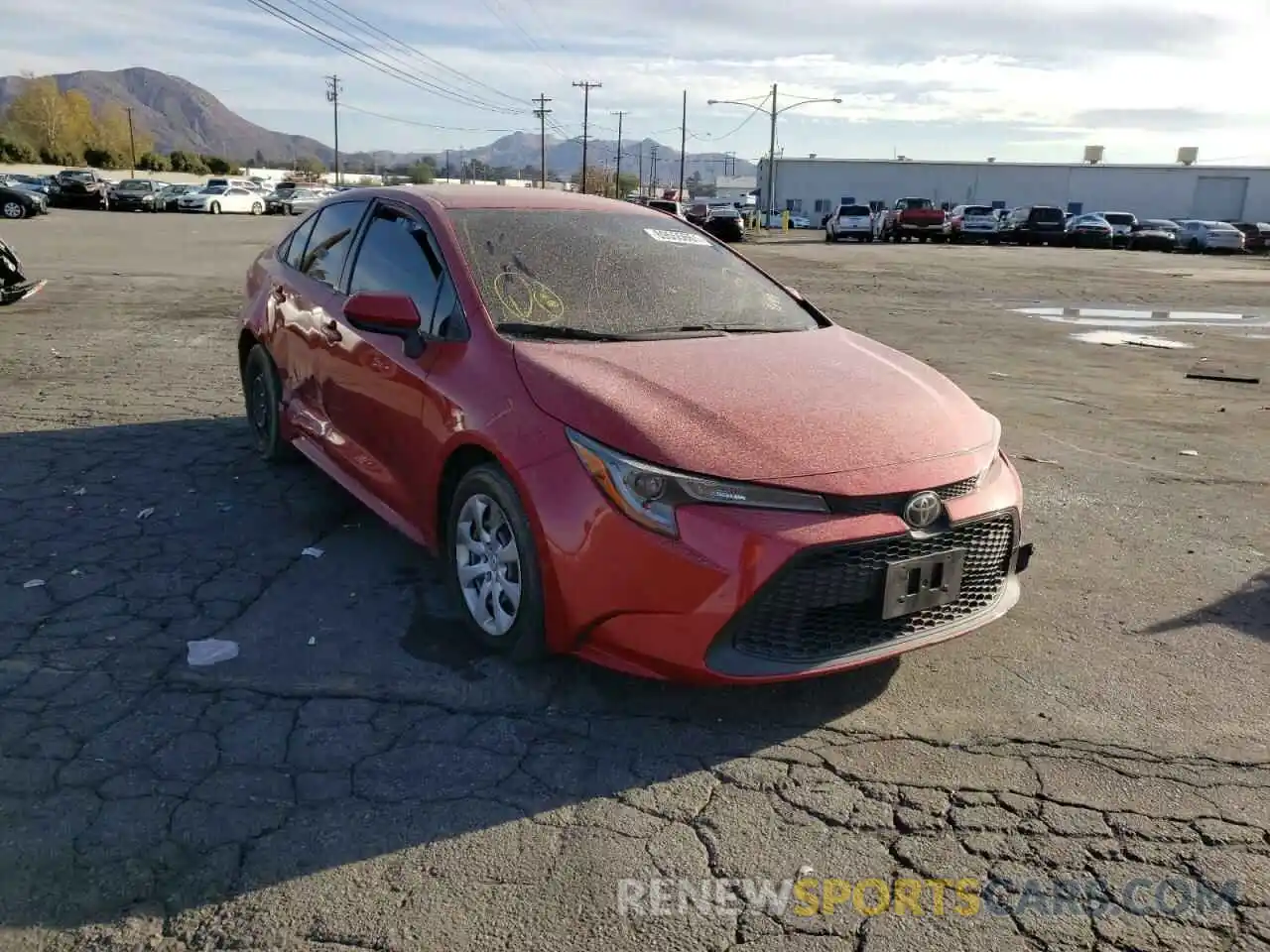 1 Photograph of a damaged car JTDEPRAE9LJ109099 TOYOTA COROLLA 2020