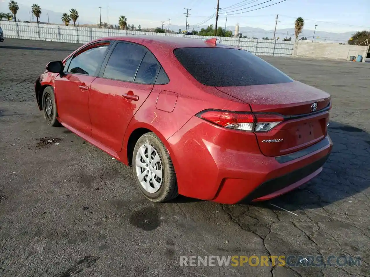 3 Photograph of a damaged car JTDEPRAE9LJ109099 TOYOTA COROLLA 2020