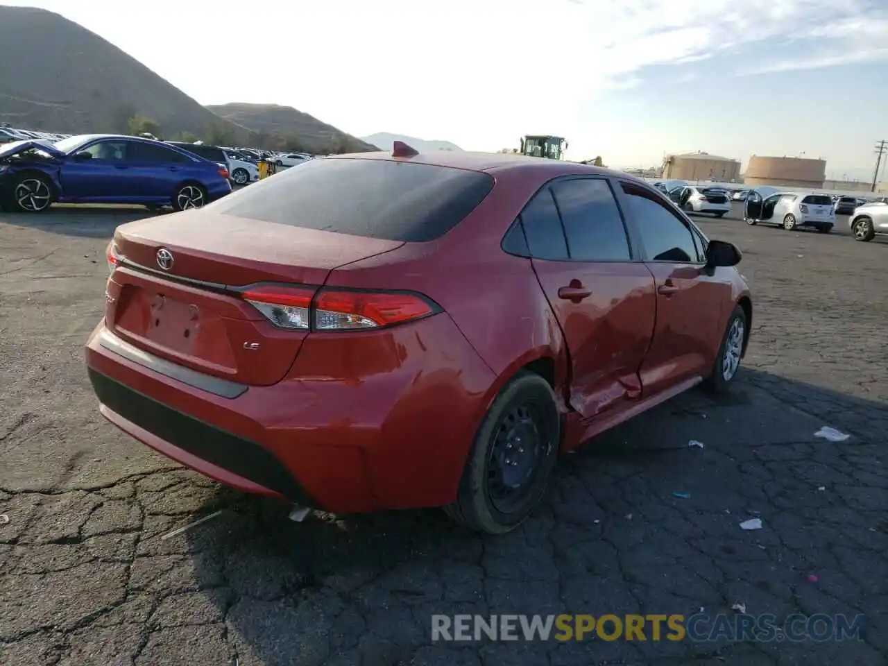 4 Photograph of a damaged car JTDEPRAE9LJ109099 TOYOTA COROLLA 2020