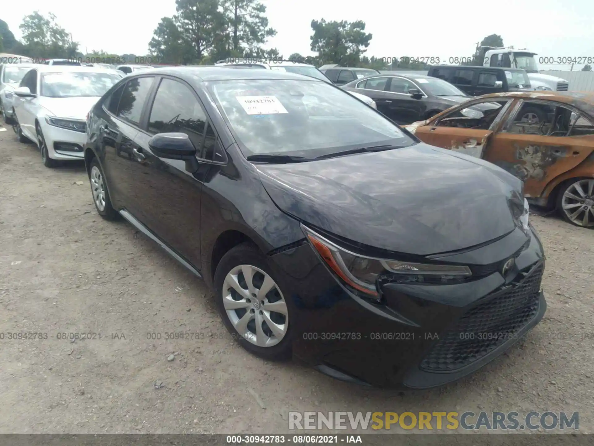 1 Photograph of a damaged car JTDEPRAE9LJ109183 TOYOTA COROLLA 2020