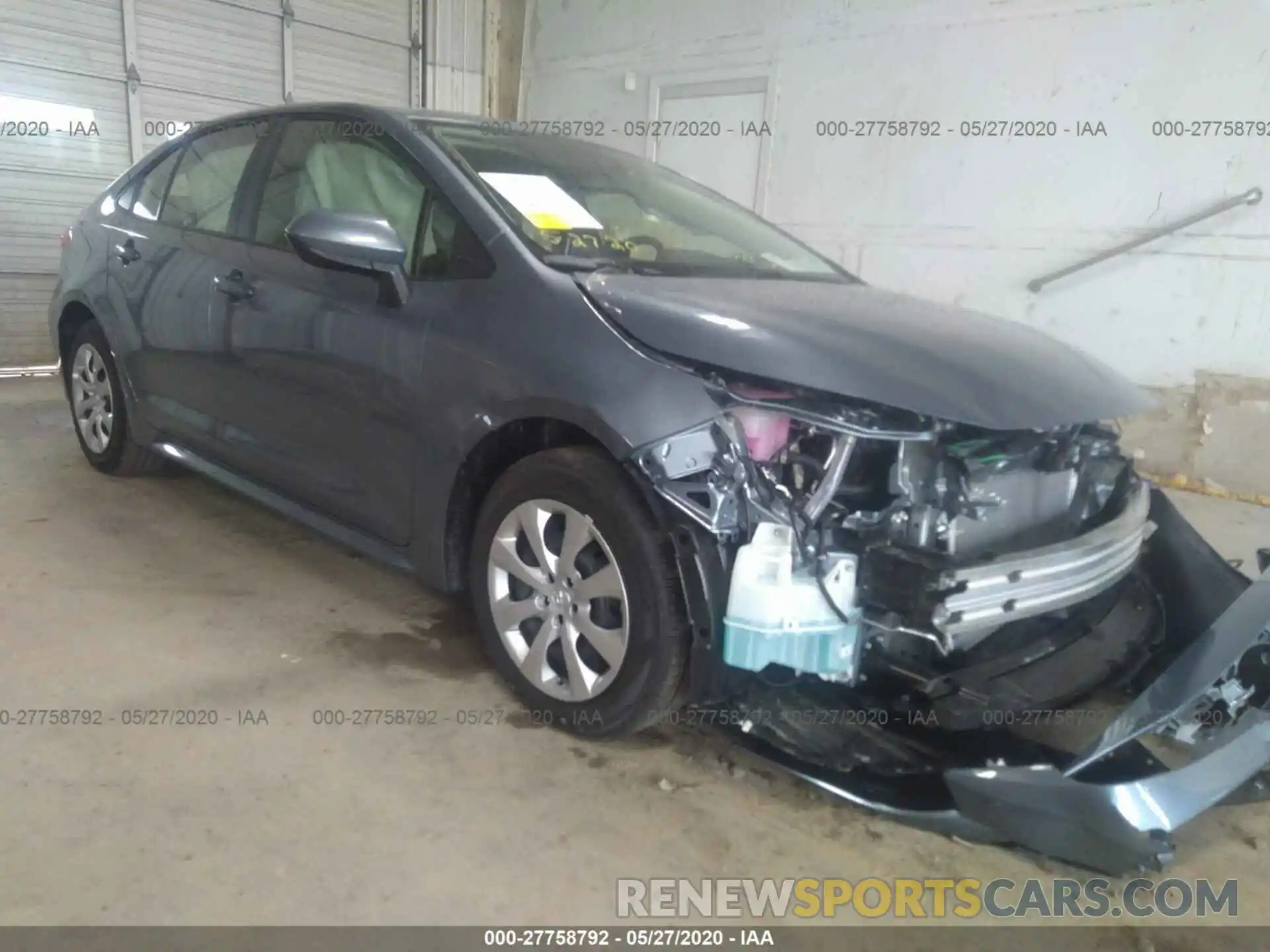 1 Photograph of a damaged car JTDEPRAE9LJ109796 TOYOTA COROLLA 2020