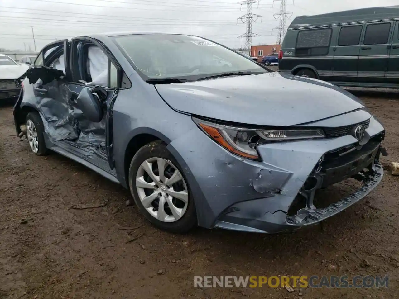 1 Photograph of a damaged car JTDEPRAE9LJ109829 TOYOTA COROLLA 2020