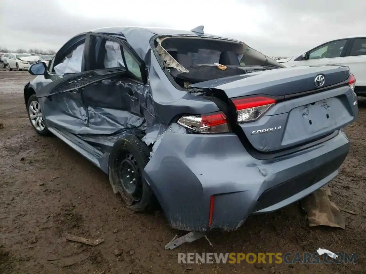 3 Photograph of a damaged car JTDEPRAE9LJ109829 TOYOTA COROLLA 2020