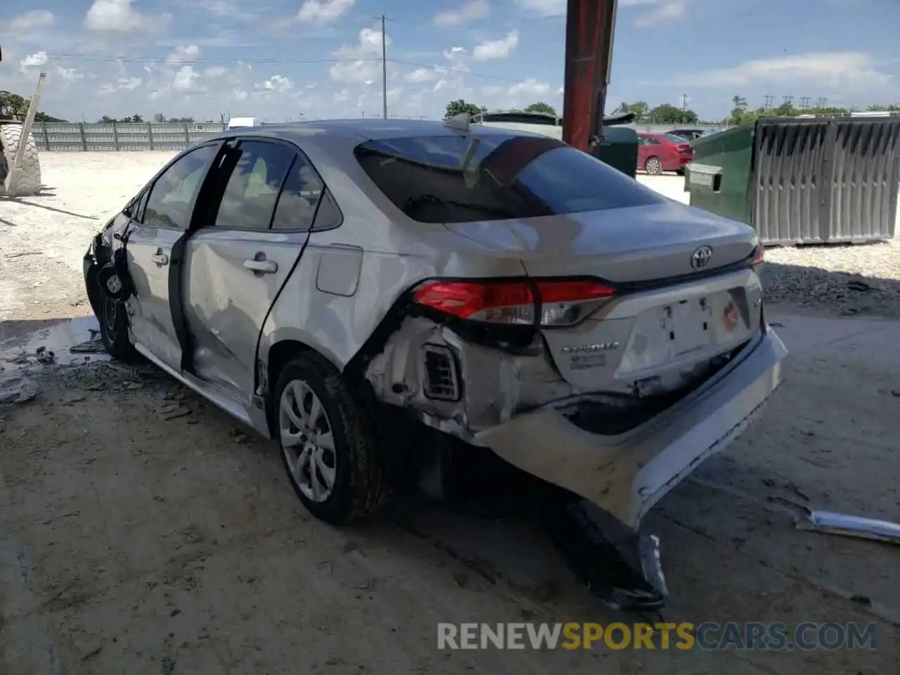 3 Photograph of a damaged car JTDEPRAE9LJ111161 TOYOTA COROLLA 2020