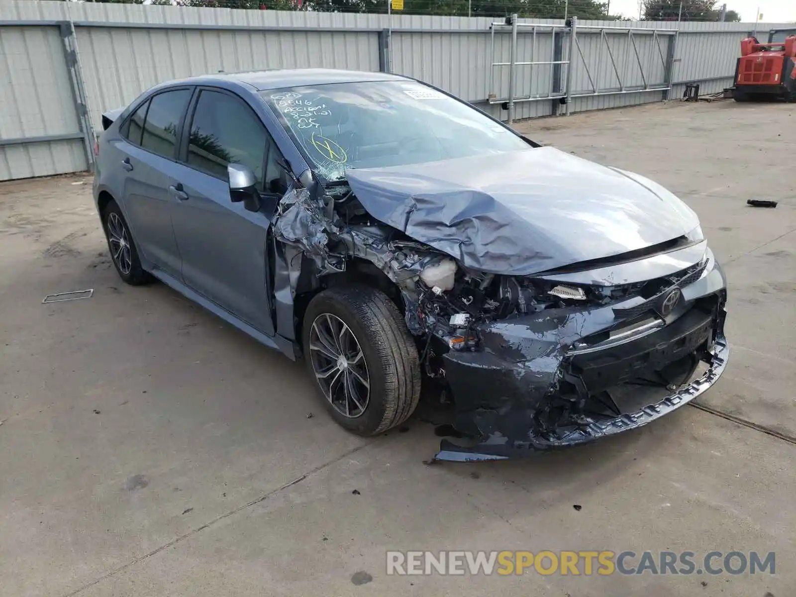 1 Photograph of a damaged car JTDEPRAE9LJ111502 TOYOTA COROLLA 2020