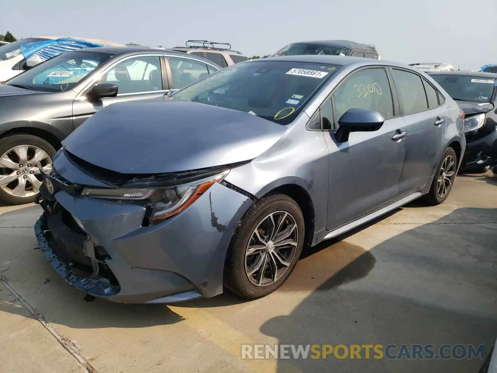 2 Photograph of a damaged car JTDEPRAE9LJ111502 TOYOTA COROLLA 2020