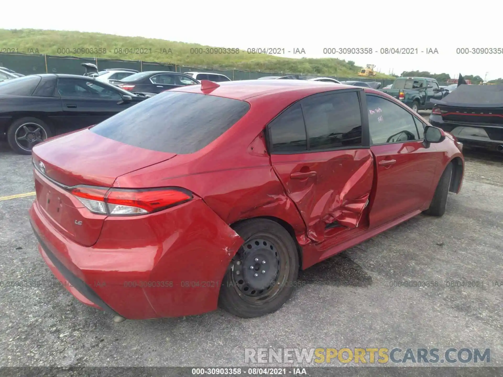 4 Photograph of a damaged car JTDEPRAE9LJ112262 TOYOTA COROLLA 2020