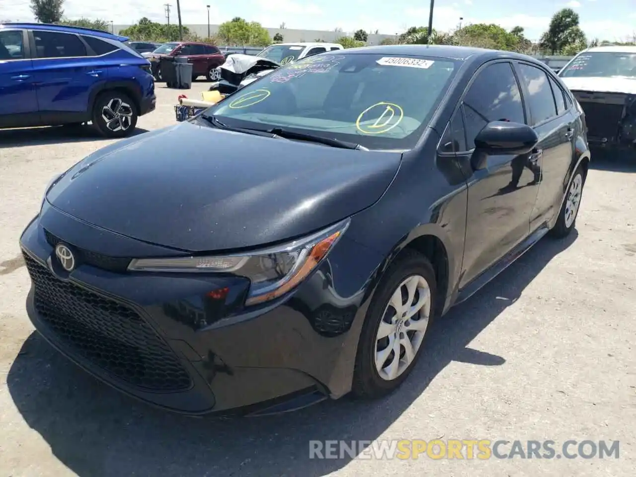 2 Photograph of a damaged car JTDEPRAE9LJ113881 TOYOTA COROLLA 2020