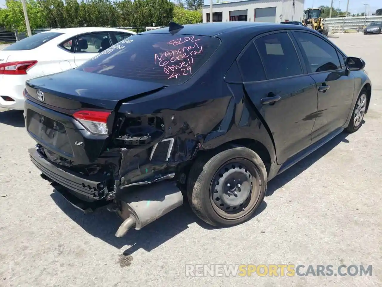 4 Photograph of a damaged car JTDEPRAE9LJ113881 TOYOTA COROLLA 2020