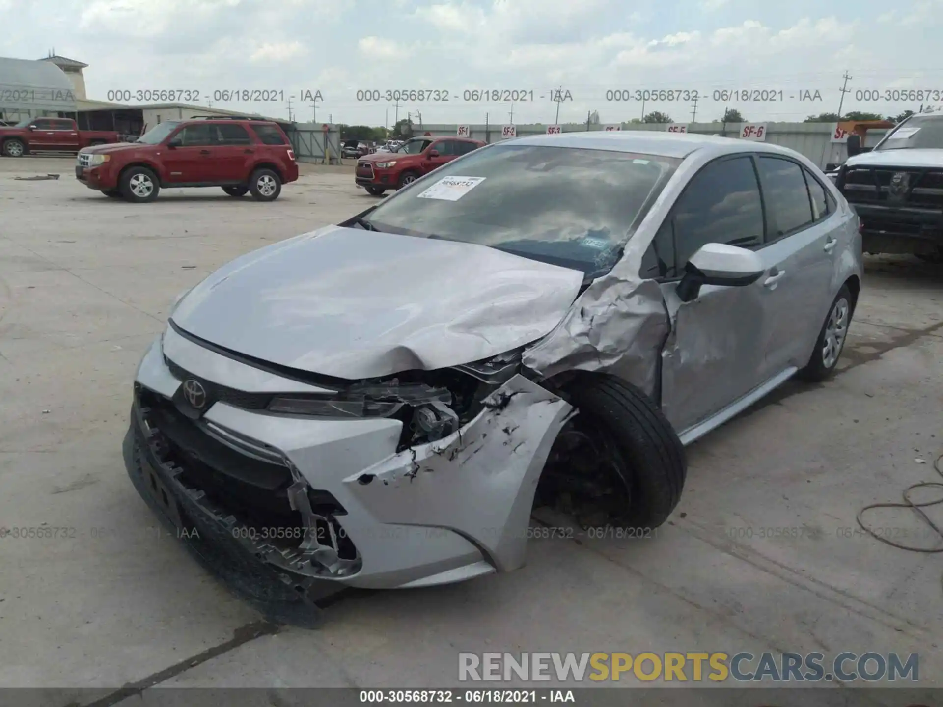 2 Photograph of a damaged car JTDEPRAE9LJ114206 TOYOTA COROLLA 2020