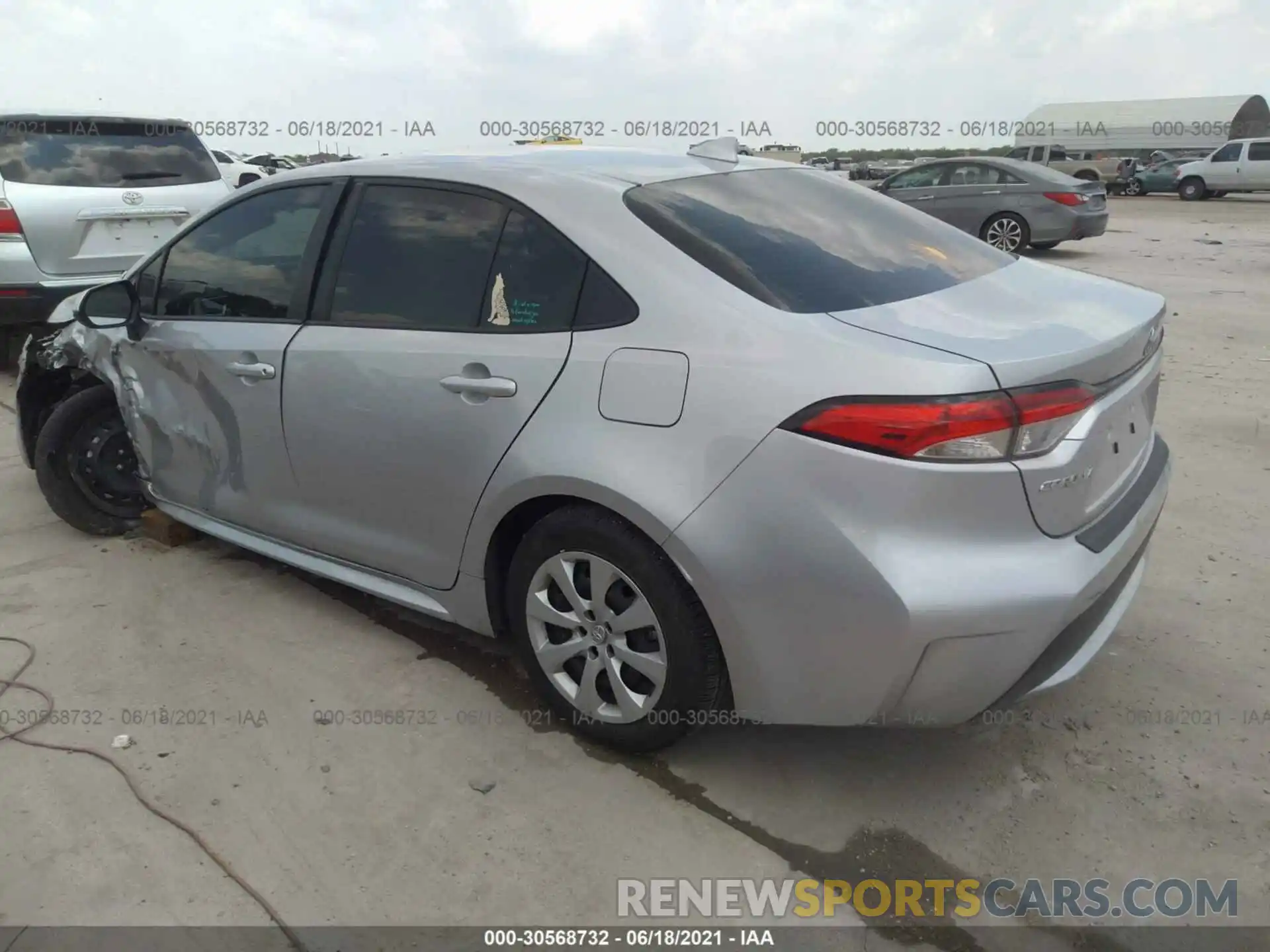 3 Photograph of a damaged car JTDEPRAE9LJ114206 TOYOTA COROLLA 2020