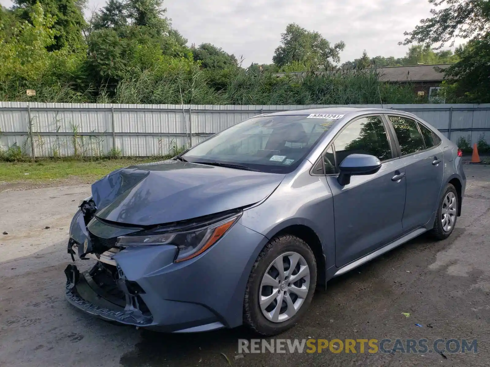 2 Photograph of a damaged car JTDEPRAE9LJ115128 TOYOTA COROLLA 2020