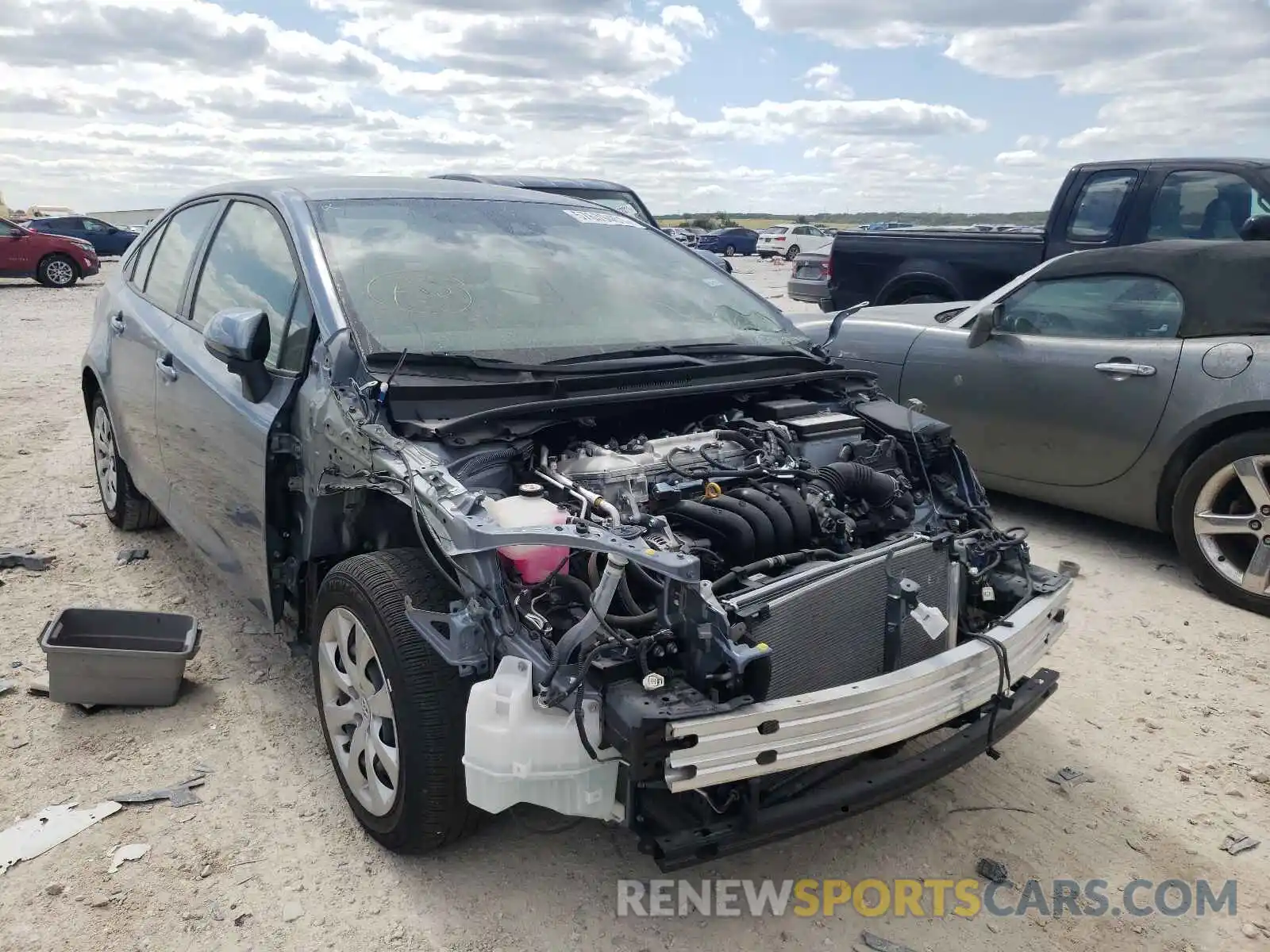 1 Photograph of a damaged car JTDEPRAE9LJ115324 TOYOTA COROLLA 2020