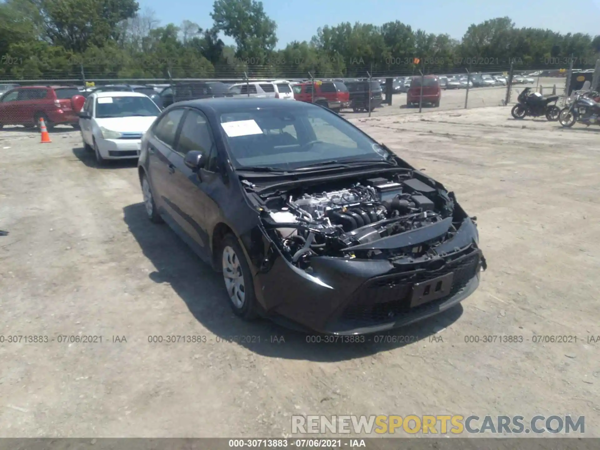 1 Photograph of a damaged car JTDEPRAE9LJ116330 TOYOTA COROLLA 2020