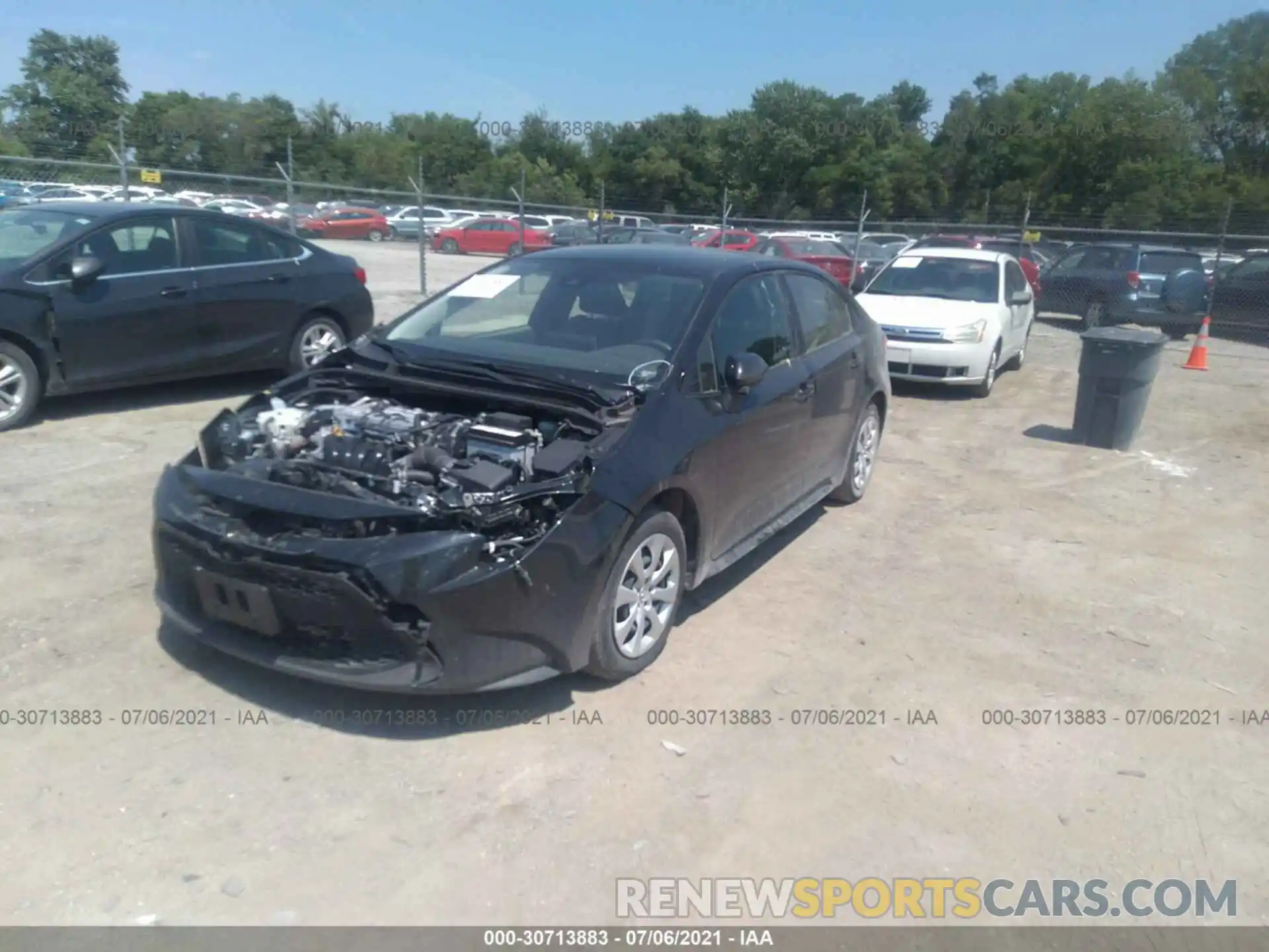 2 Photograph of a damaged car JTDEPRAE9LJ116330 TOYOTA COROLLA 2020