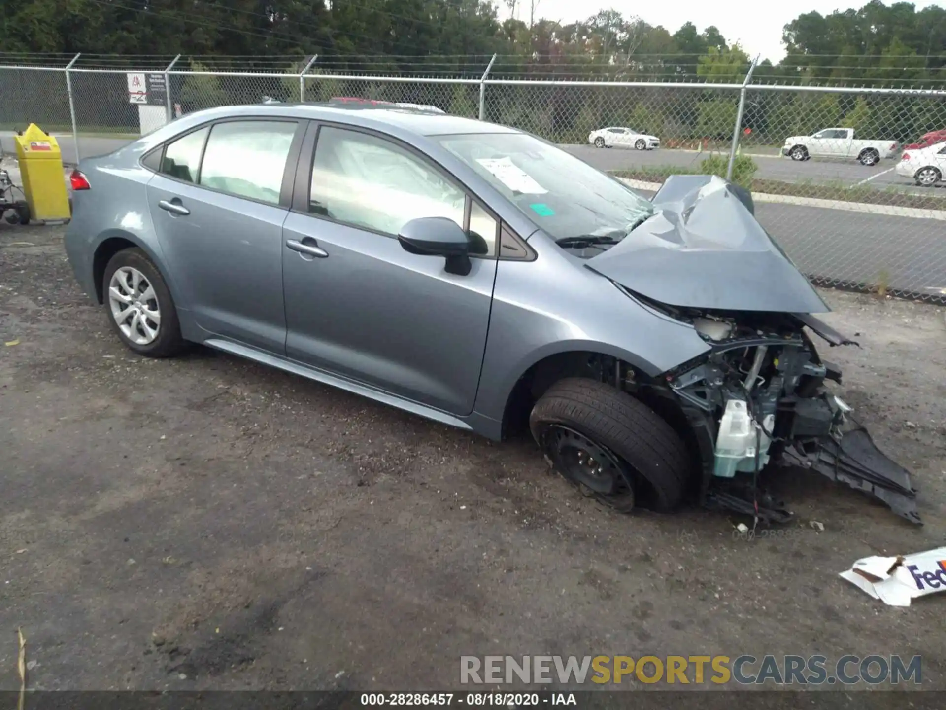 1 Photograph of a damaged car JTDEPRAE9LJ116747 TOYOTA COROLLA 2020