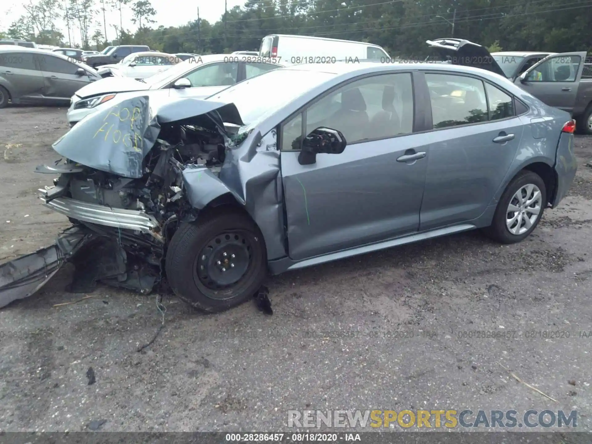 2 Photograph of a damaged car JTDEPRAE9LJ116747 TOYOTA COROLLA 2020