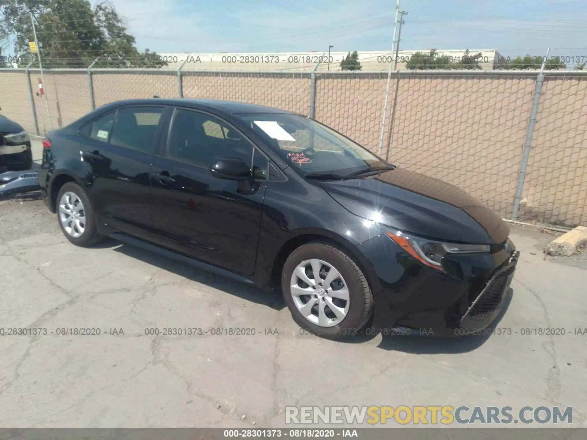 1 Photograph of a damaged car JTDEPRAE9LJ116960 TOYOTA COROLLA 2020