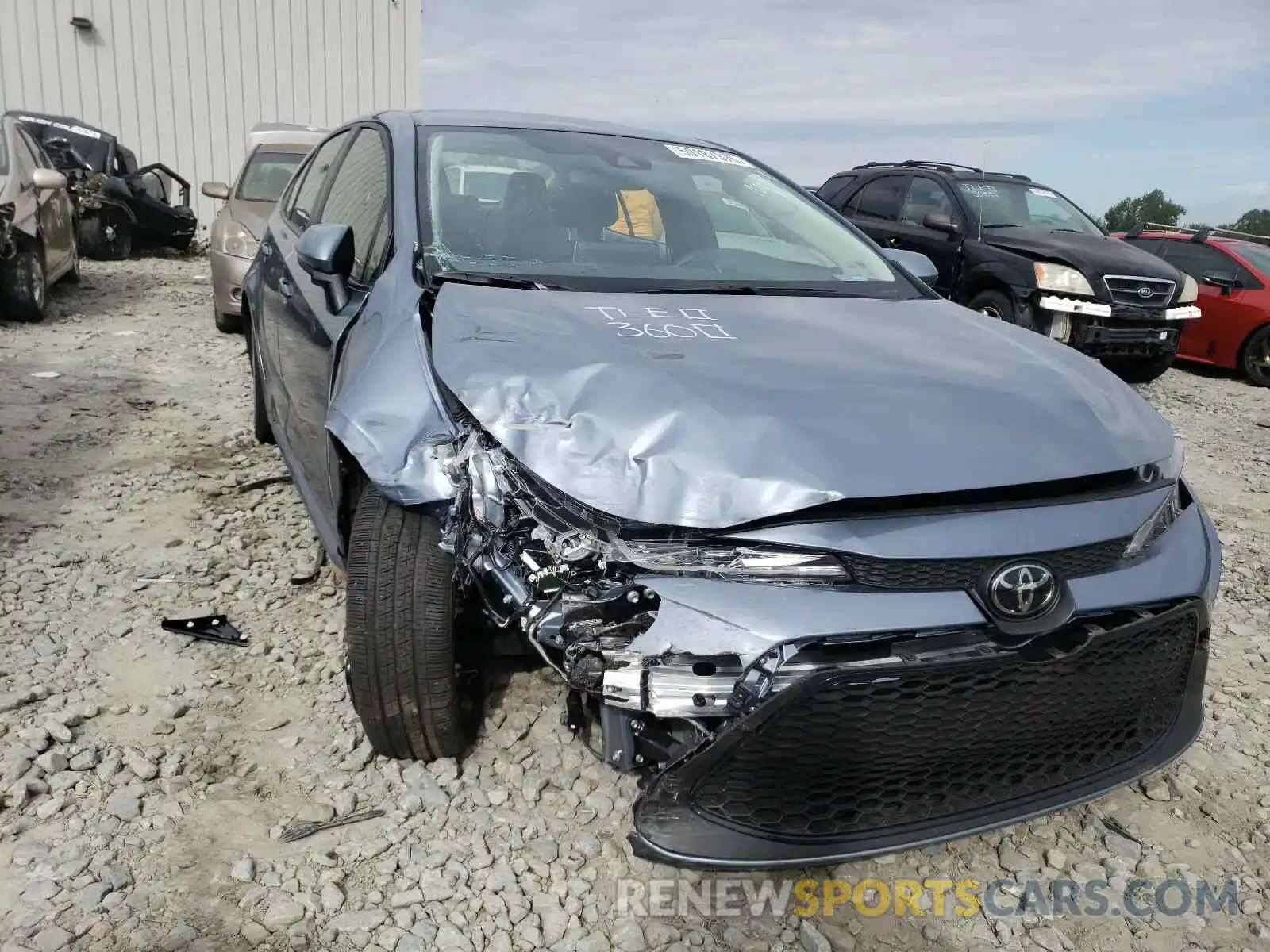 1 Photograph of a damaged car JTDEPRAE9LJ117106 TOYOTA COROLLA 2020