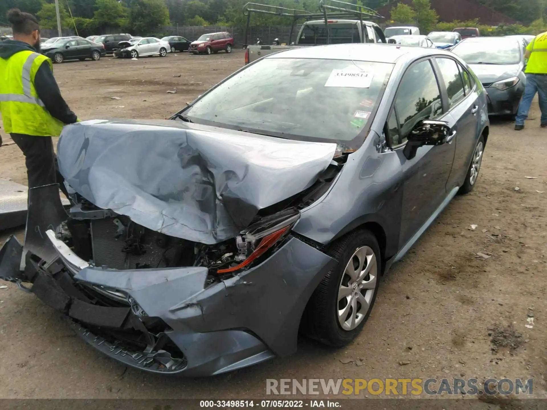 2 Photograph of a damaged car JTDEPRAE9LJ117123 TOYOTA COROLLA 2020