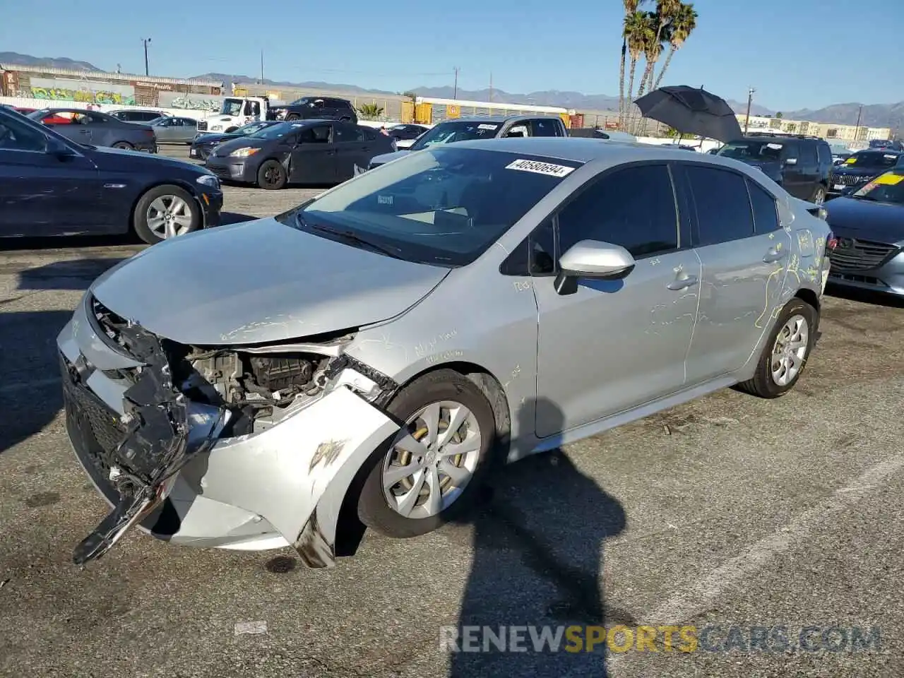 1 Photograph of a damaged car JTDEPRAEXLJ001283 TOYOTA COROLLA 2020