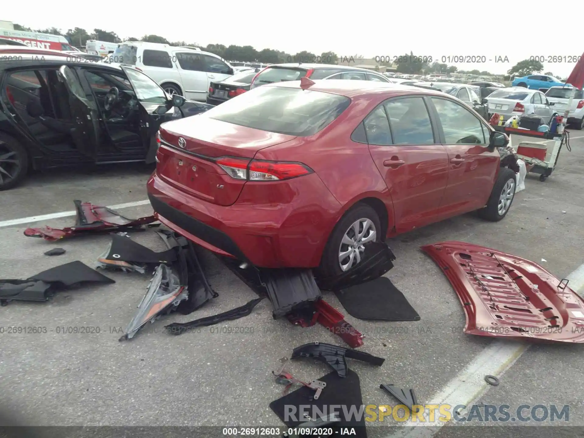 4 Photograph of a damaged car JTDEPRAEXLJ003373 TOYOTA COROLLA 2020