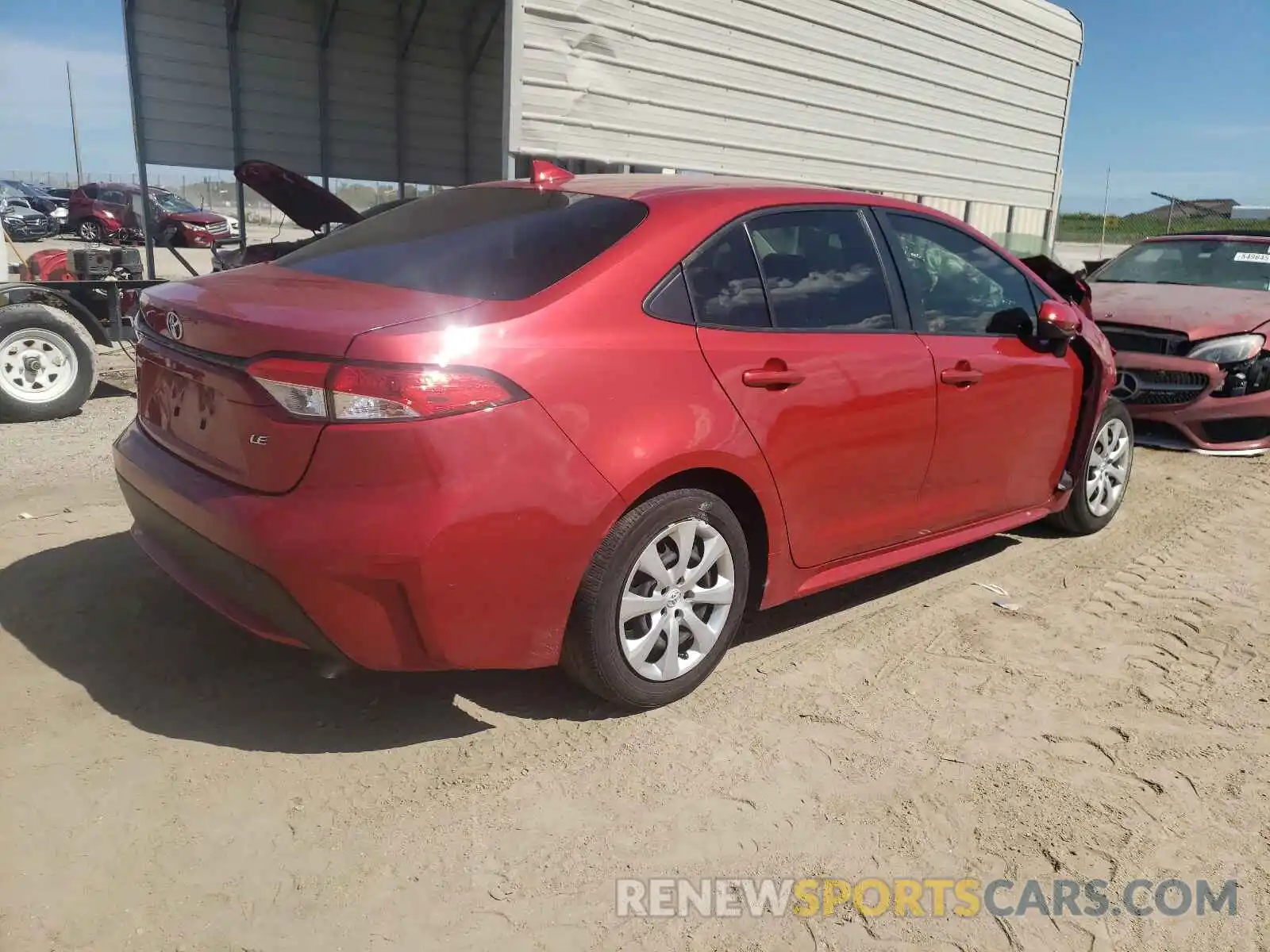 4 Photograph of a damaged car JTDEPRAEXLJ004555 TOYOTA COROLLA 2020