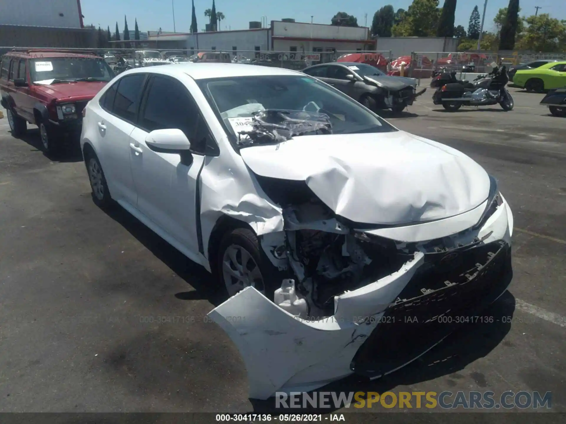 1 Photograph of a damaged car JTDEPRAEXLJ005091 TOYOTA COROLLA 2020