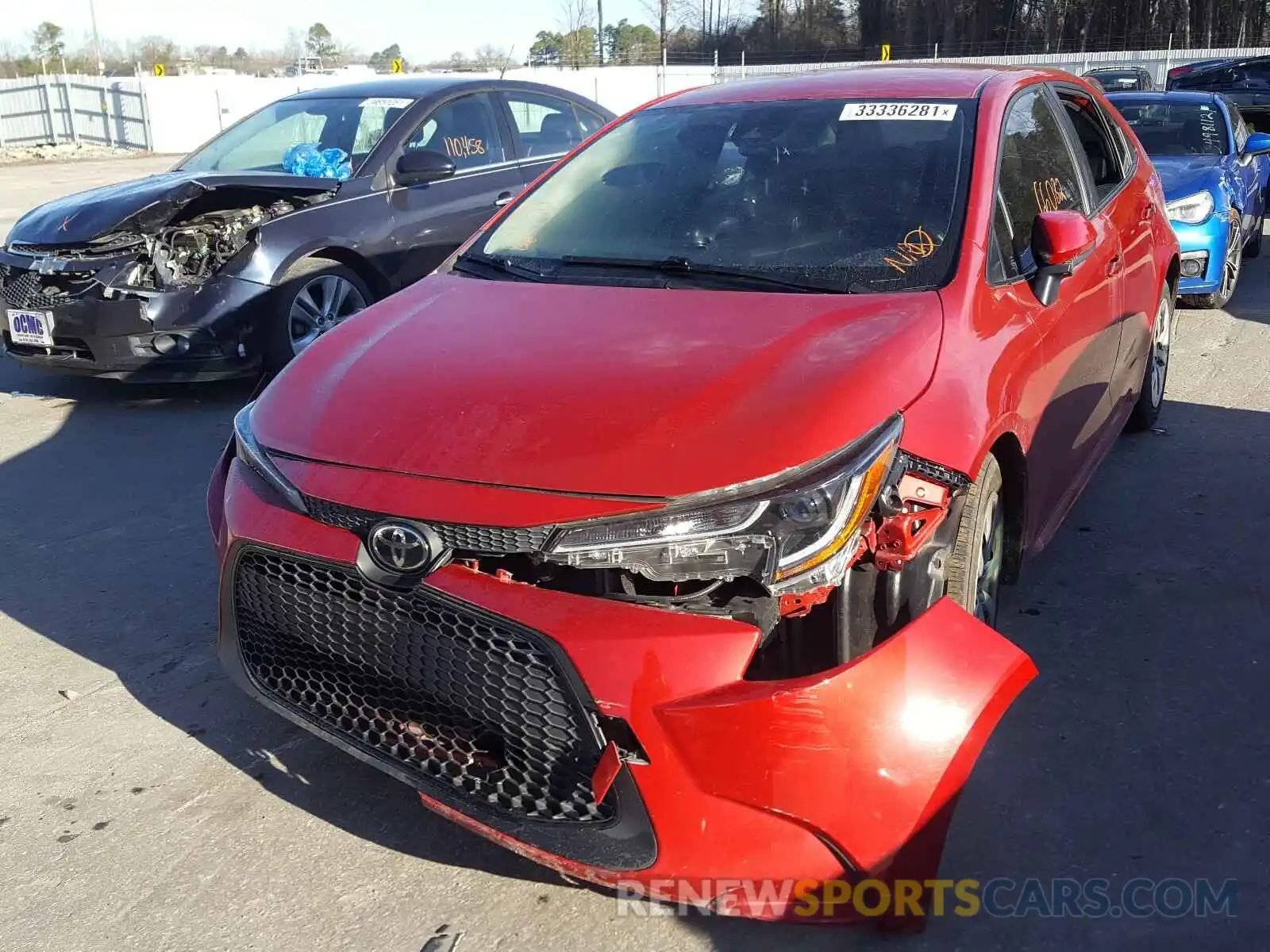 2 Photograph of a damaged car JTDEPRAEXLJ007813 TOYOTA COROLLA 2020