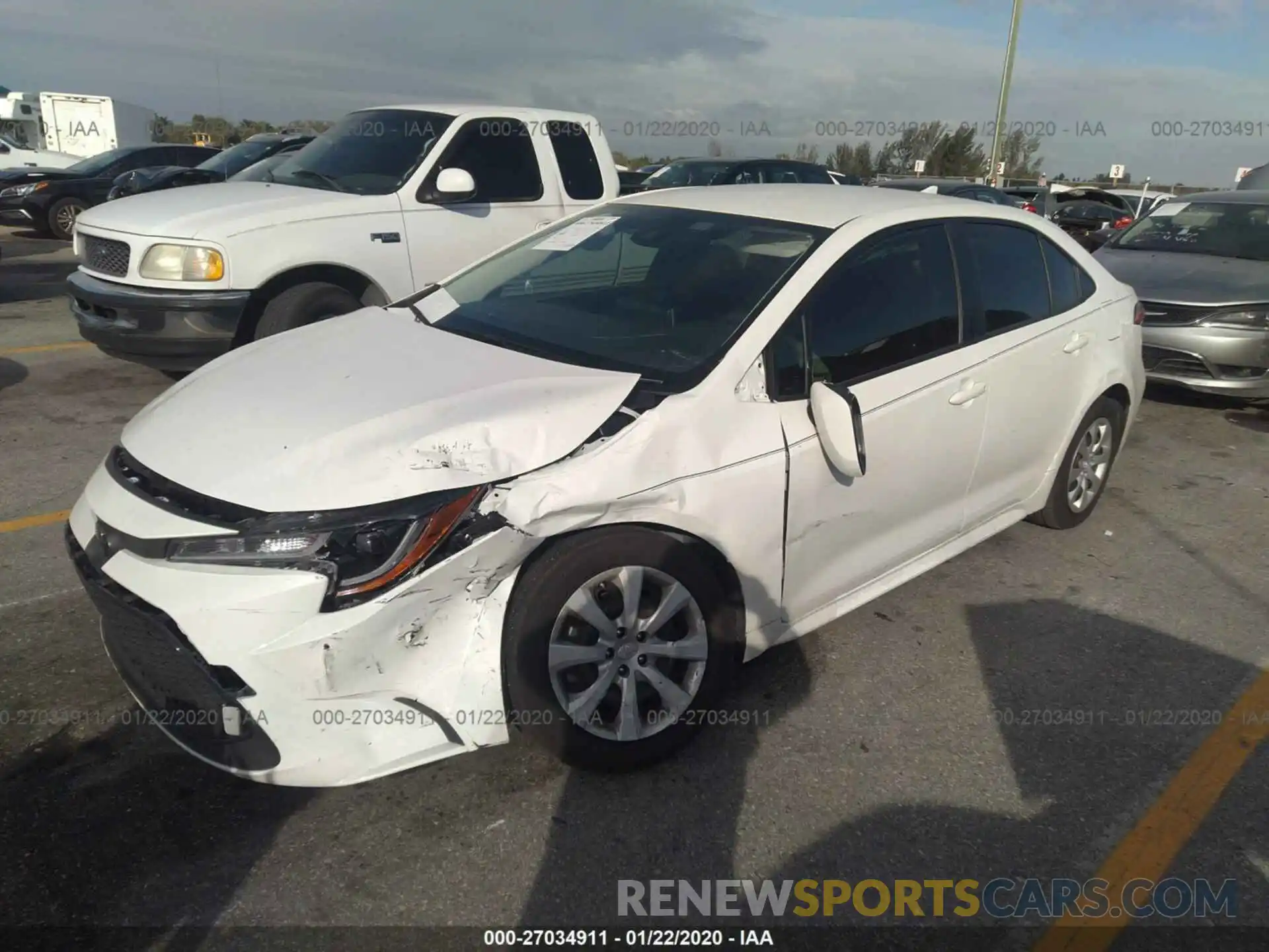 2 Photograph of a damaged car JTDEPRAEXLJ007889 TOYOTA COROLLA 2020