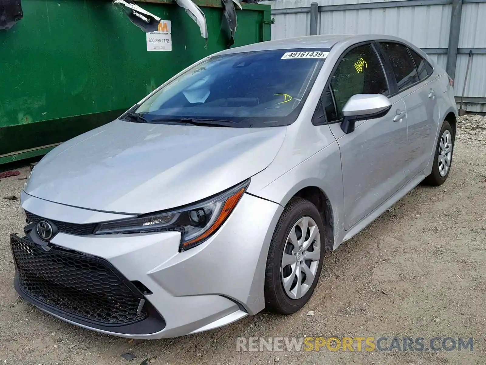 2 Photograph of a damaged car JTDEPRAEXLJ008024 TOYOTA COROLLA 2020