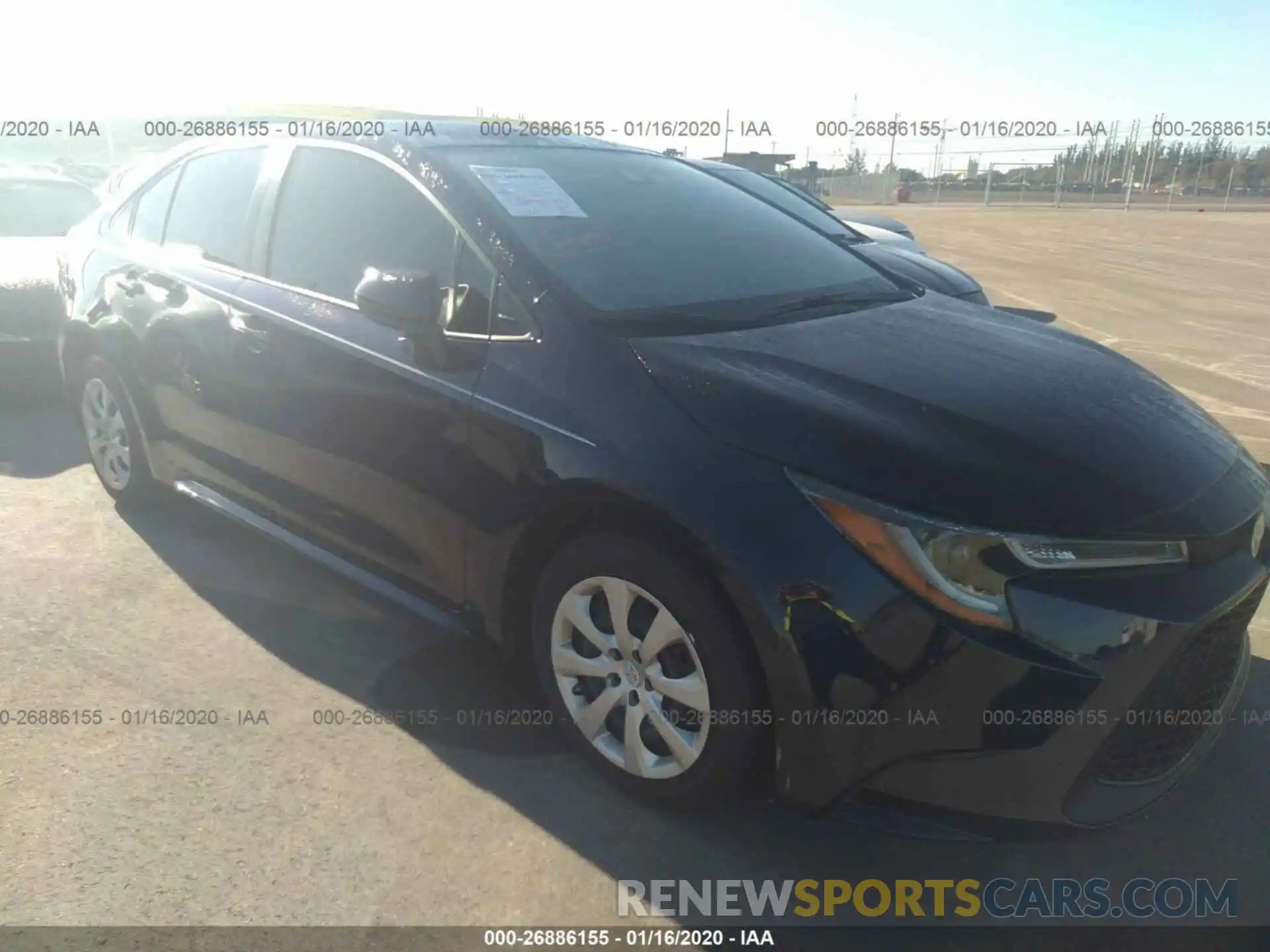 1 Photograph of a damaged car JTDEPRAEXLJ013983 TOYOTA COROLLA 2020