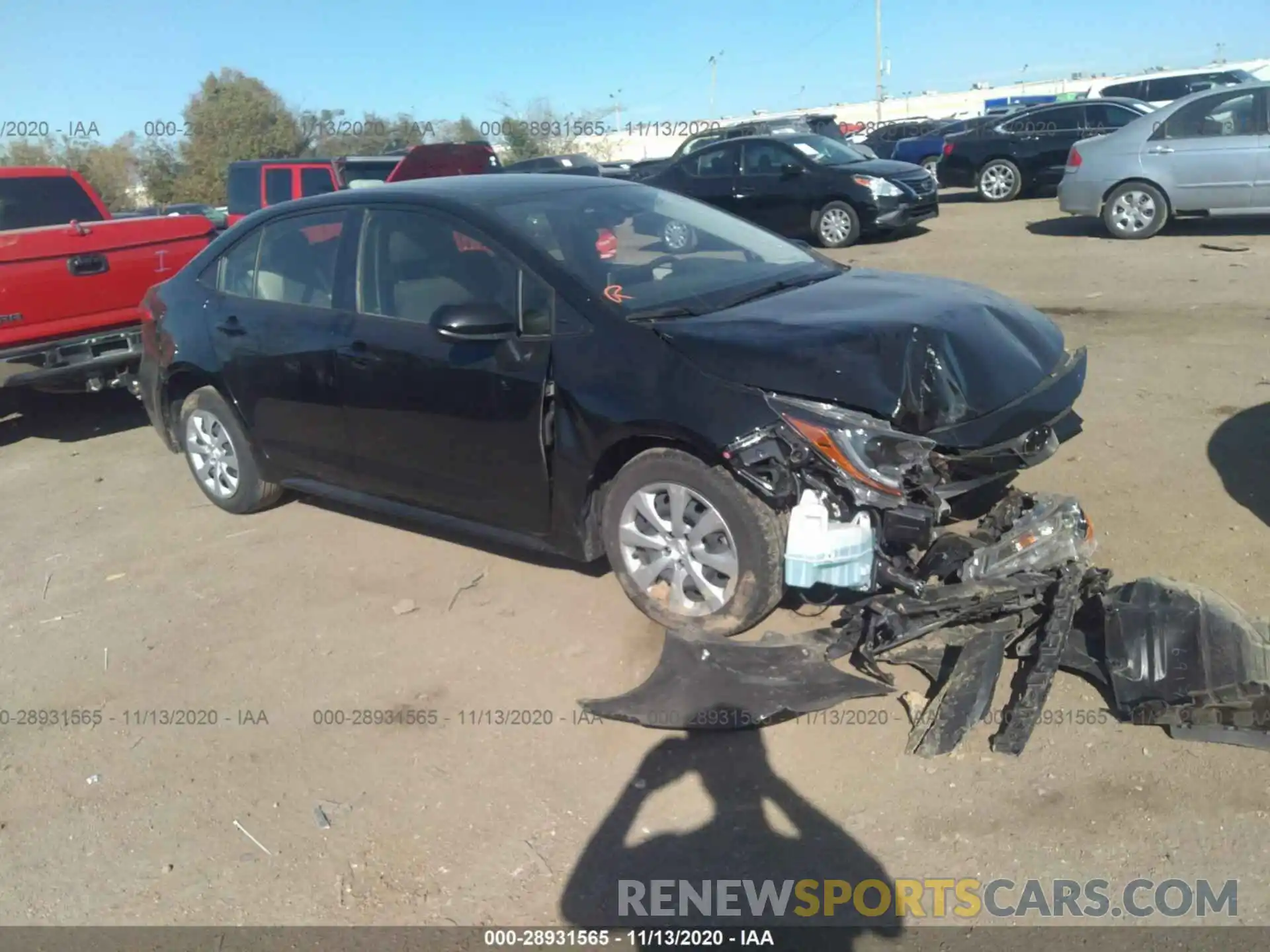 1 Photograph of a damaged car JTDEPRAEXLJ014342 TOYOTA COROLLA 2020