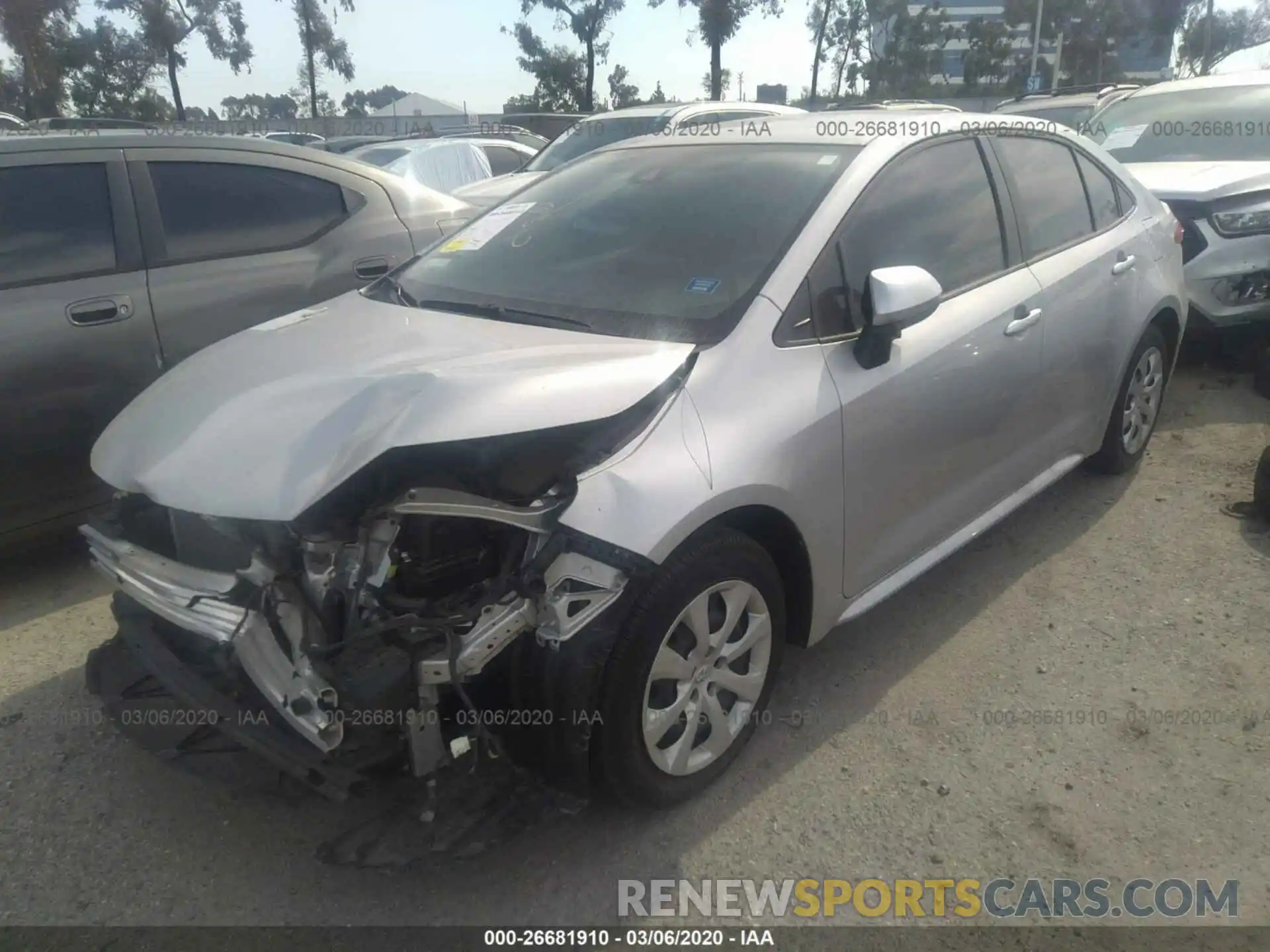 2 Photograph of a damaged car JTDEPRAEXLJ015118 TOYOTA COROLLA 2020