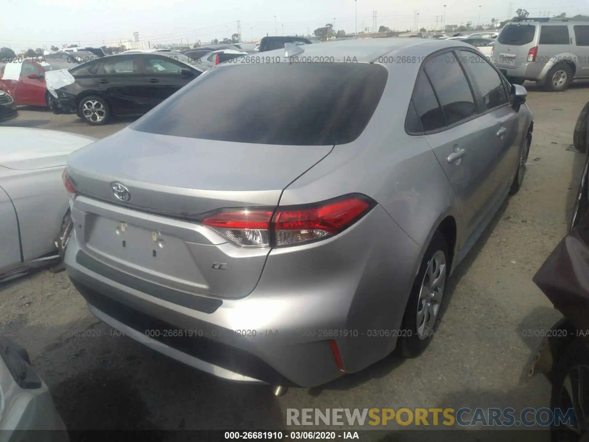 4 Photograph of a damaged car JTDEPRAEXLJ015118 TOYOTA COROLLA 2020