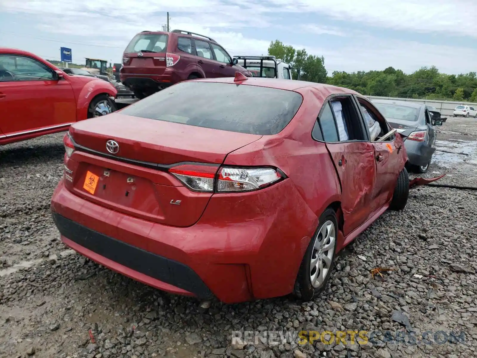 4 Photograph of a damaged car JTDEPRAEXLJ015507 TOYOTA COROLLA 2020