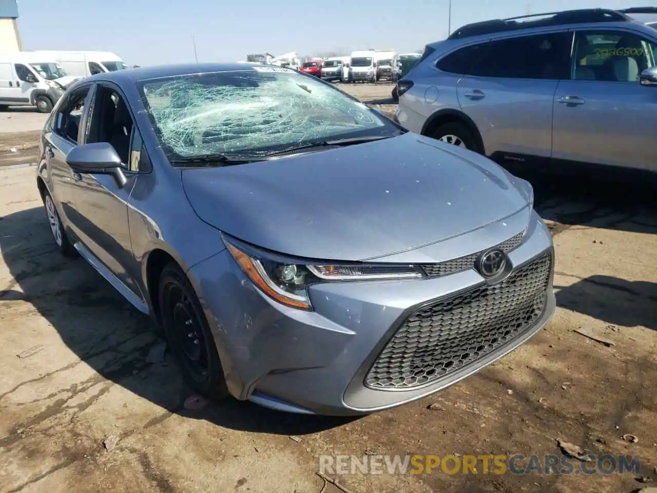 1 Photograph of a damaged car JTDEPRAEXLJ017595 TOYOTA COROLLA 2020