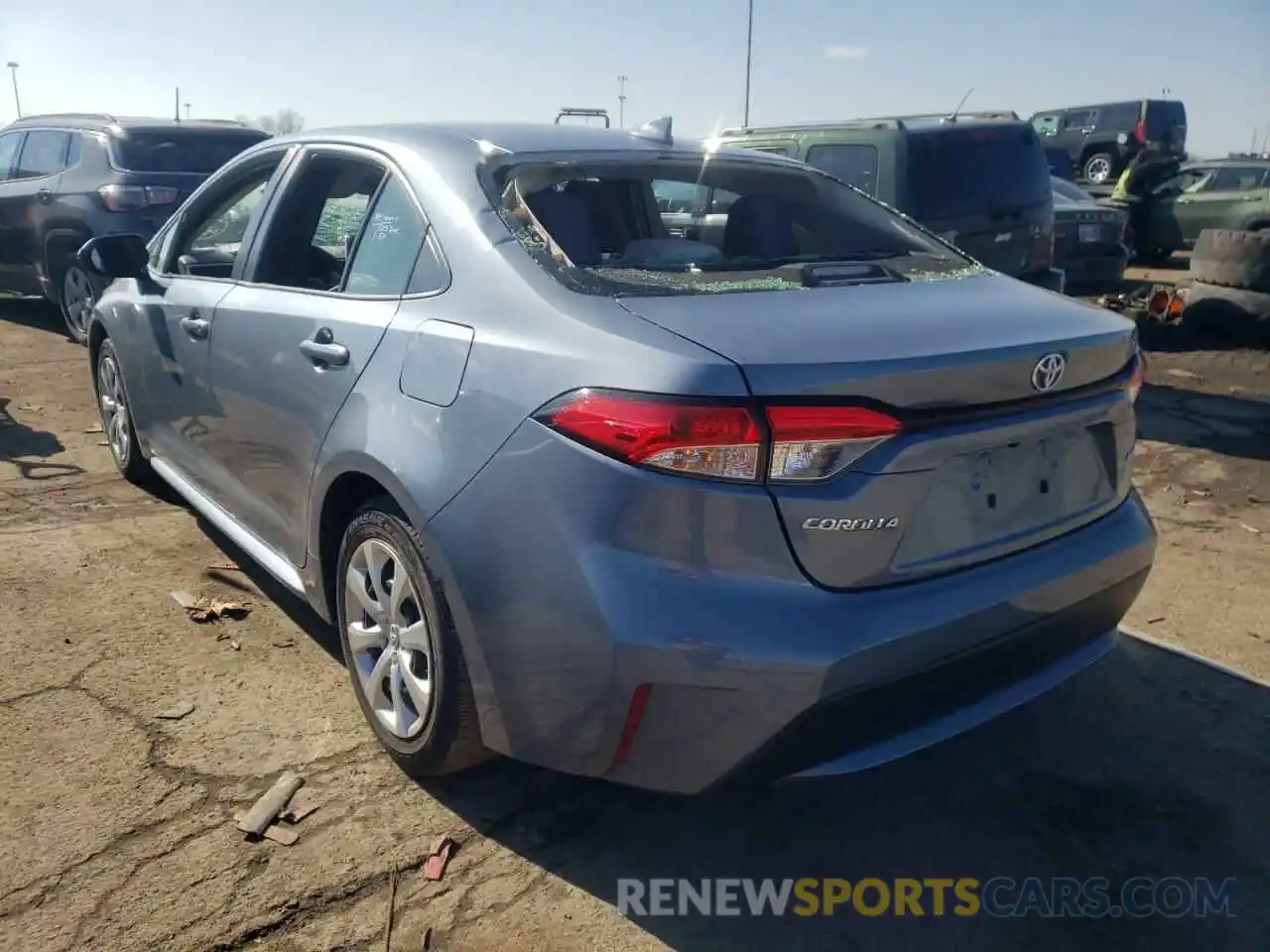 3 Photograph of a damaged car JTDEPRAEXLJ017595 TOYOTA COROLLA 2020