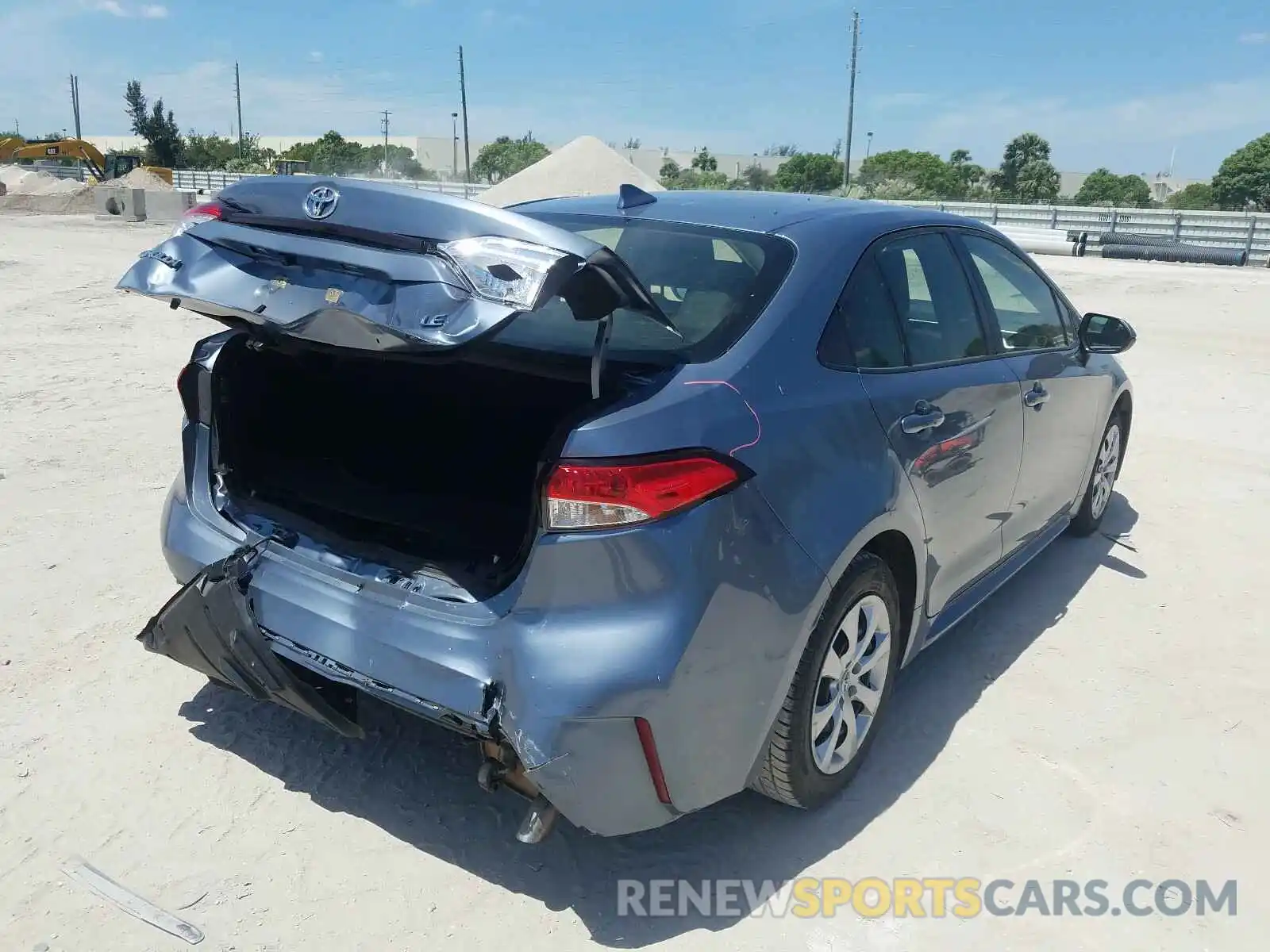 4 Photograph of a damaged car JTDEPRAEXLJ017614 TOYOTA COROLLA 2020