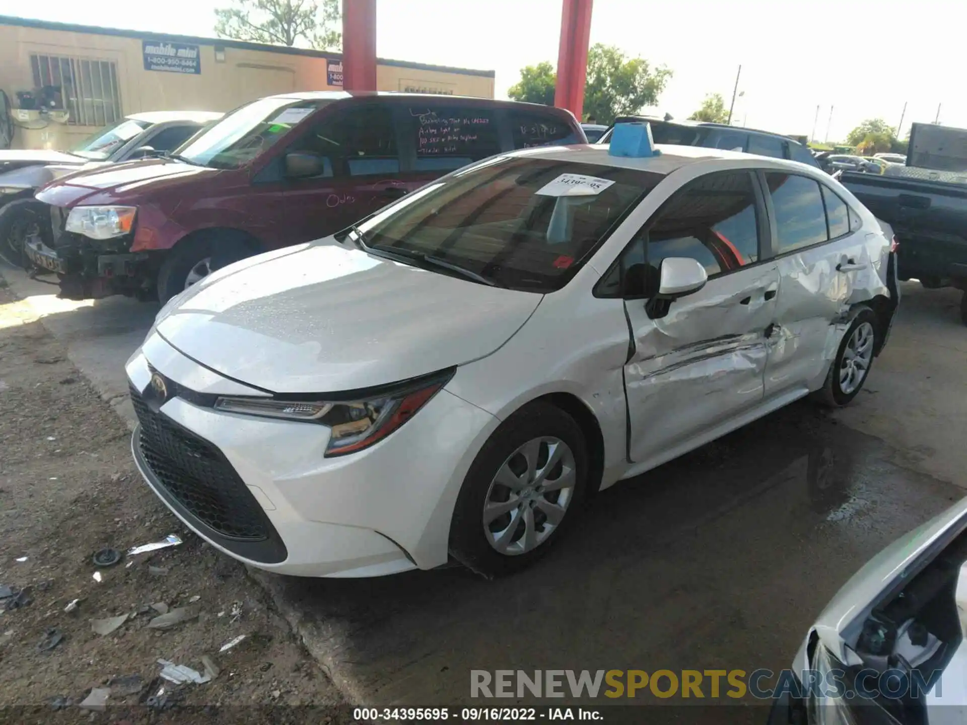 2 Photograph of a damaged car JTDEPRAEXLJ018231 TOYOTA COROLLA 2020