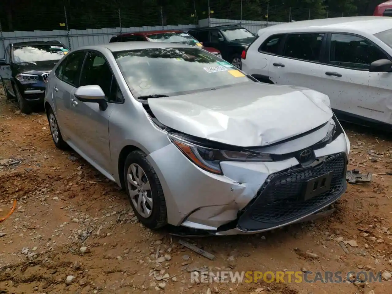 1 Photograph of a damaged car JTDEPRAEXLJ019492 TOYOTA COROLLA 2020