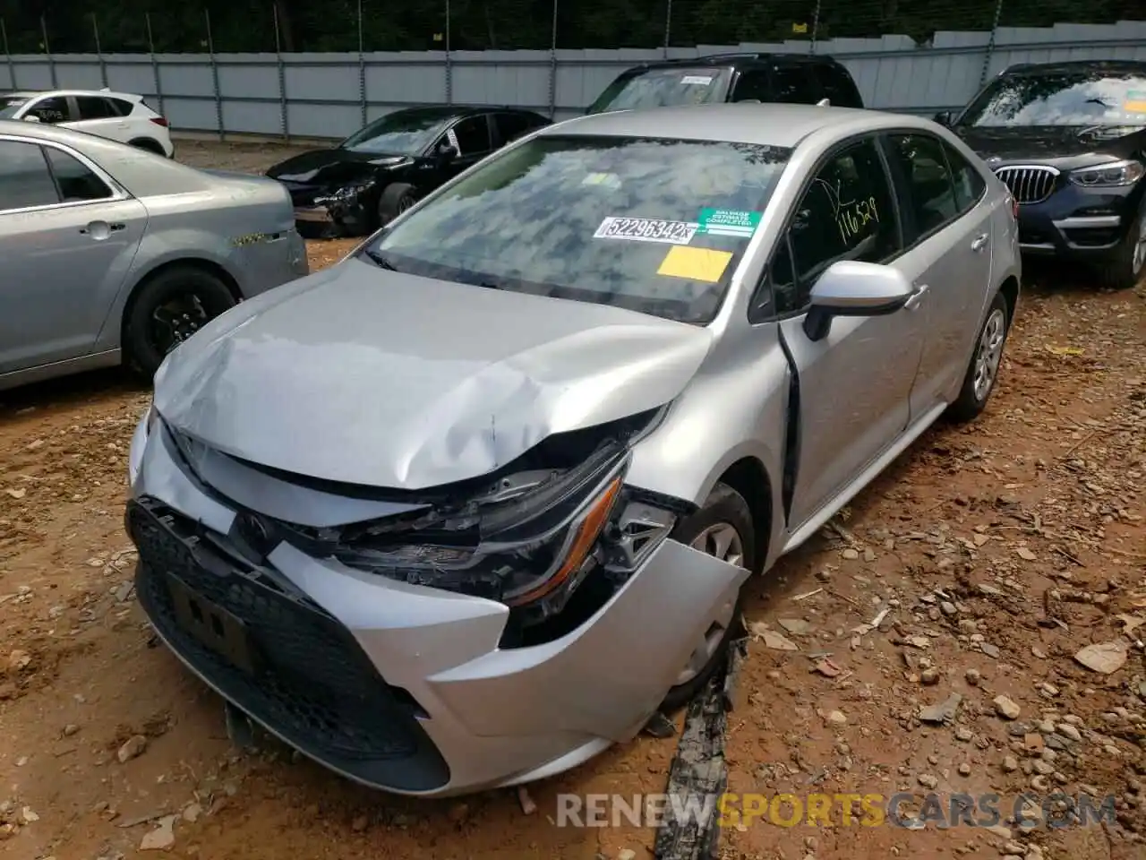 2 Photograph of a damaged car JTDEPRAEXLJ019492 TOYOTA COROLLA 2020