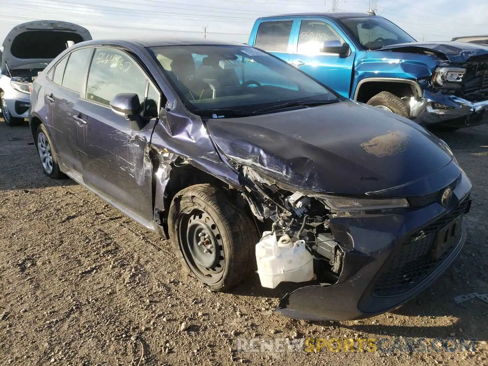 1 Photograph of a damaged car JTDEPRAEXLJ019976 TOYOTA COROLLA 2020