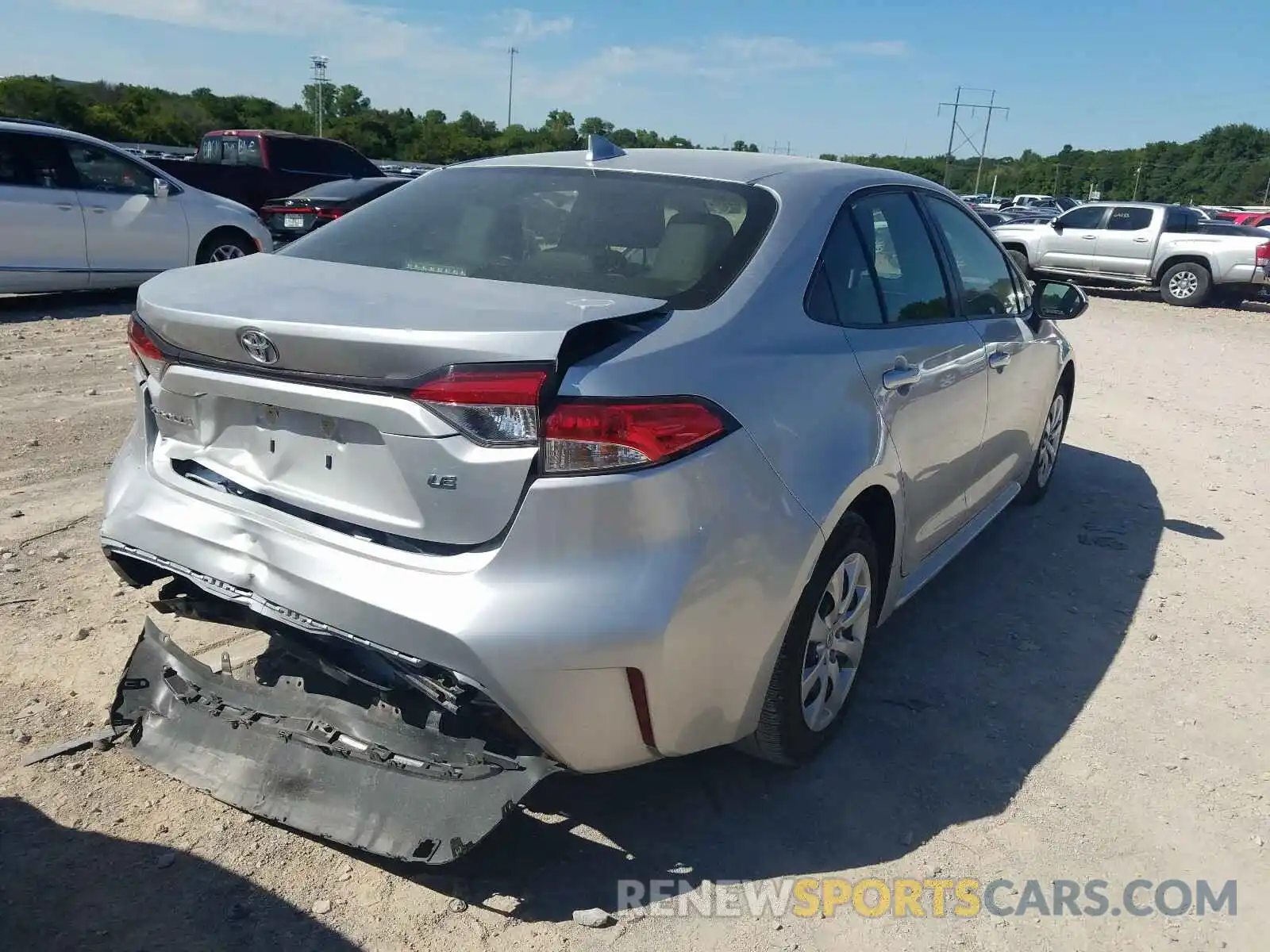 4 Photograph of a damaged car JTDEPRAEXLJ020187 TOYOTA COROLLA 2020