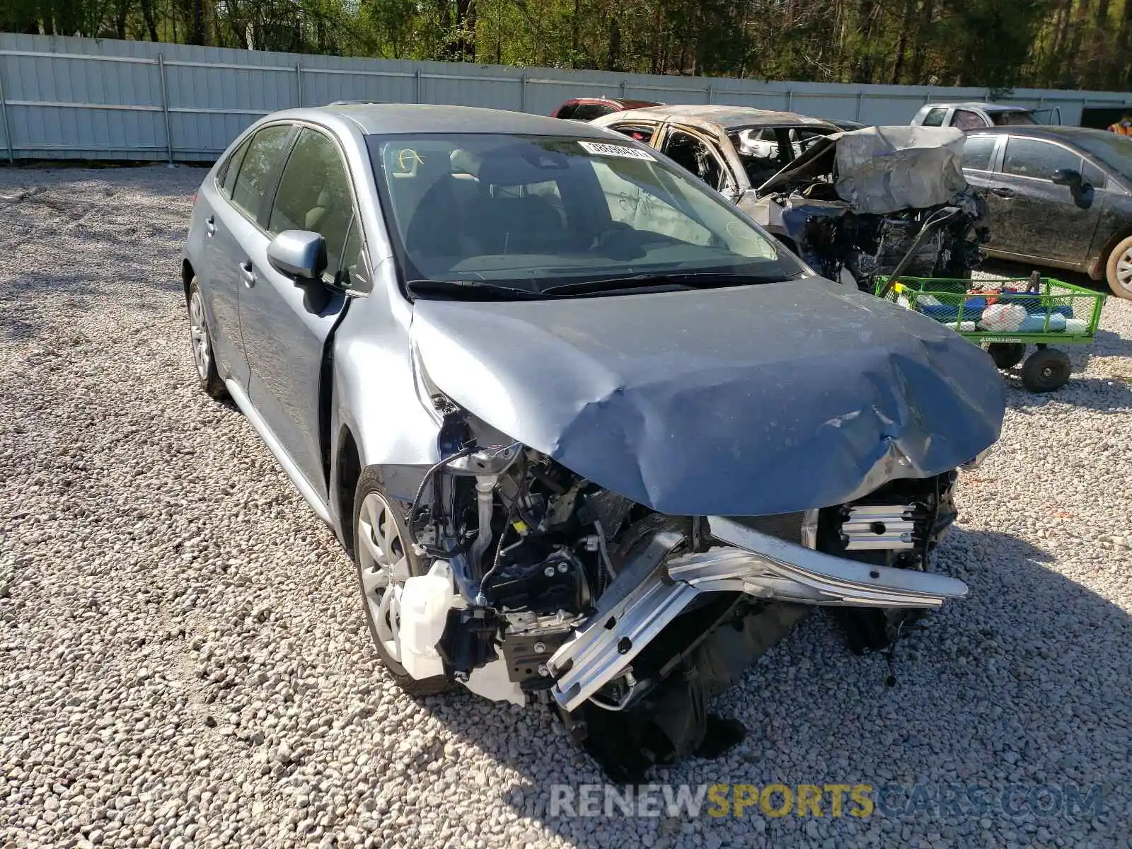 1 Photograph of a damaged car JTDEPRAEXLJ020836 TOYOTA COROLLA 2020