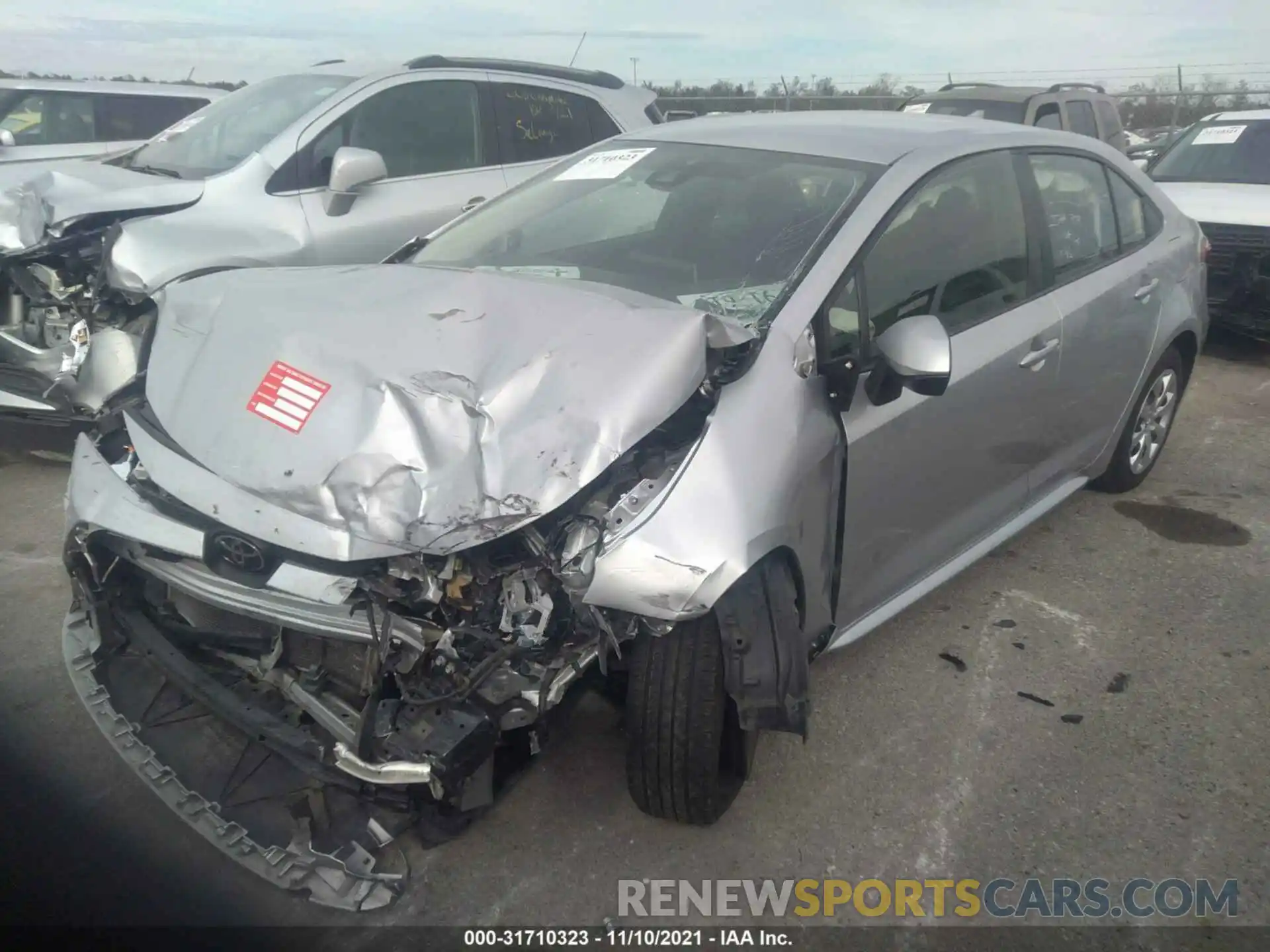 2 Photograph of a damaged car JTDEPRAEXLJ021131 TOYOTA COROLLA 2020